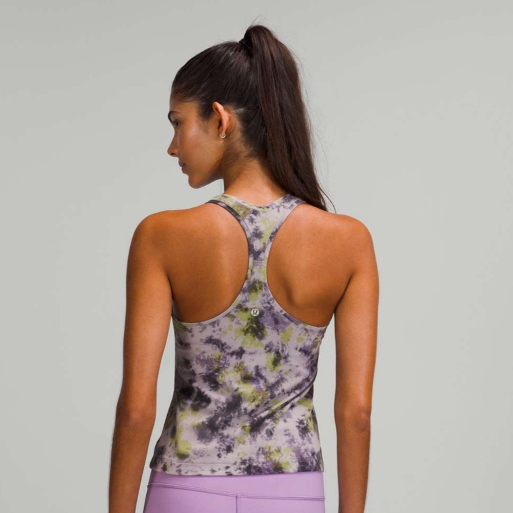 Lululemon Cool Racerback Short Tank *Nulu Radial Tie Dye Mauve Grey Multi Small
